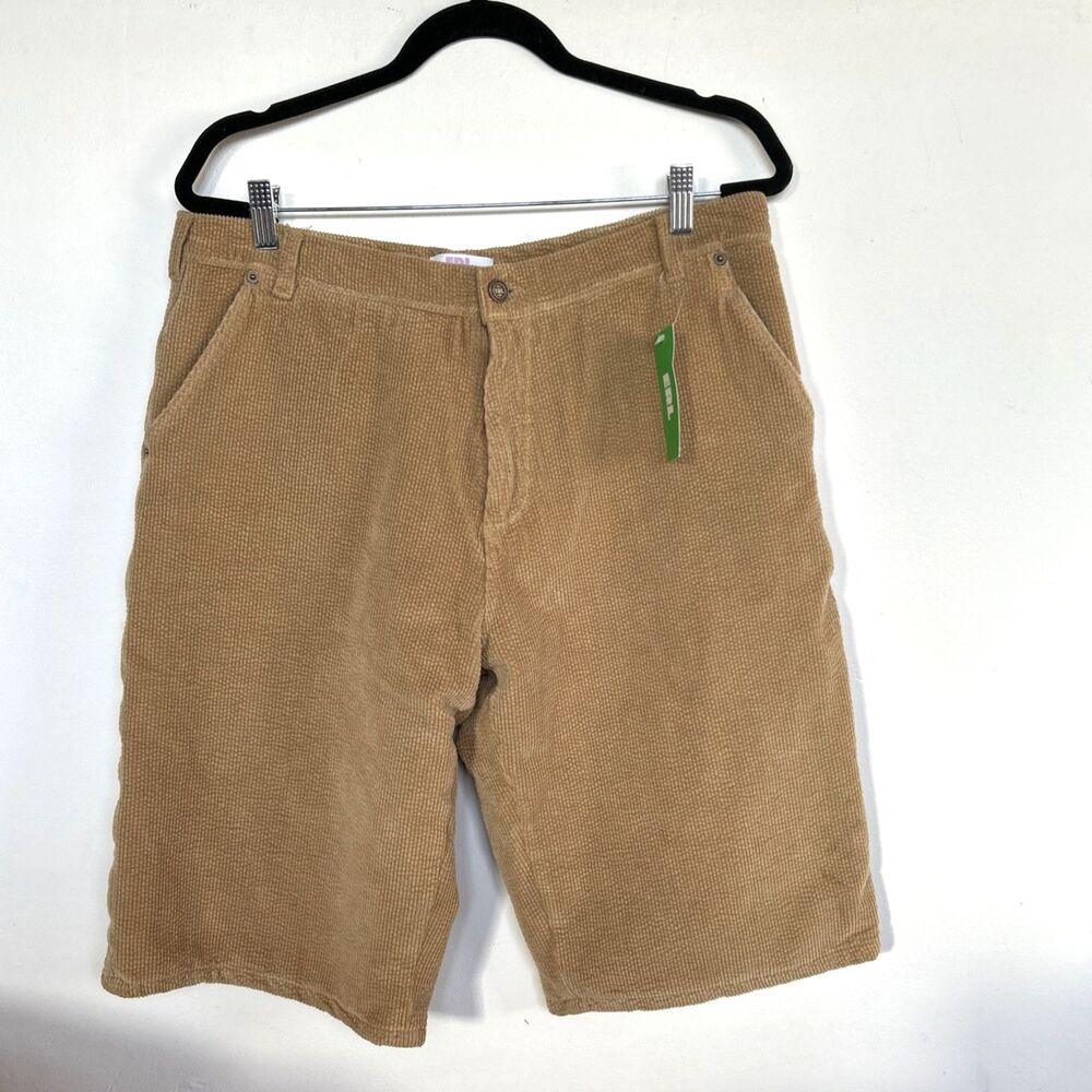 ERL Men's Lined Corduroy Shorts Beige Tan Size XL NEW $480 ERL06P006/1
